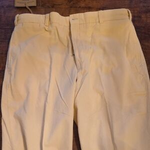 Men's Classic Cotton Chino Pants in Light Yellow